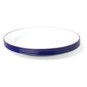 4 darabos kék-fehér zománcozott tányér szett - Falcon Enamelware