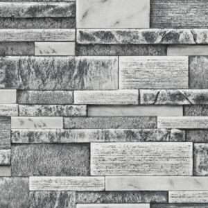 Buvu Vinyl tapéta szürke kő fal (3)
