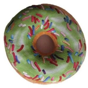 Dekoratív párna 3D donut - zöld
