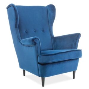 Lord Velvet fotel Bluvel 86 kék