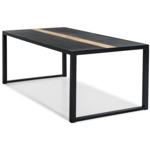 Kültéri asztal VG4727 100x200x76cm Fekete + barna