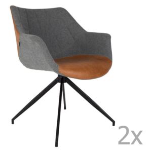 Doulton barna-szürke szék, 2 db - Zuiver