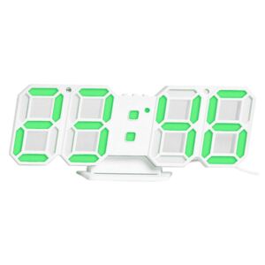 Digitális LED óra hőmérővel / asztali és fali óra - zöld