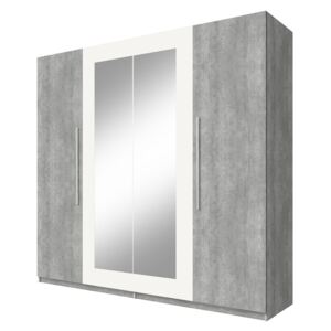 MEBLINE Gardróbszekrény VERA VE20 fehér / beton colorado