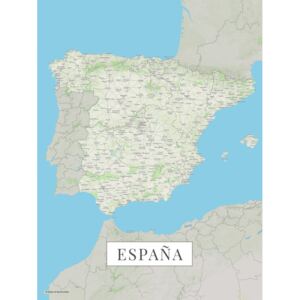 Spain color Térképe