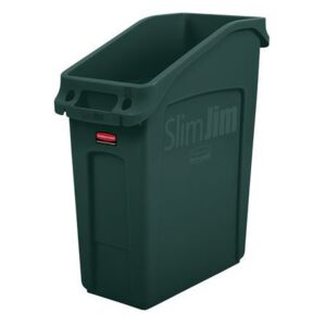 Rubbermaid Slim Jim Under Counter műanyag szemetesek szelektált hulladékgyűjtésre, 49 literes térfogat, zöld