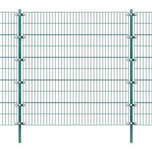 Zöld vas kerítéspanel oszlopokkal 6 x 2 m