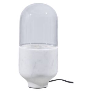 WOOOD - Asel Asztali lámpa, üveg, márvány hatású tört fehér