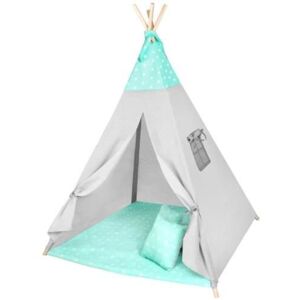 ISO Teepee gyermek sátor, zöld csillag, 8704
