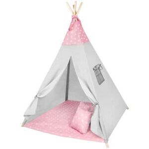 ISO Teepee gyermek sátor, rózsaszín - csillag, 8705