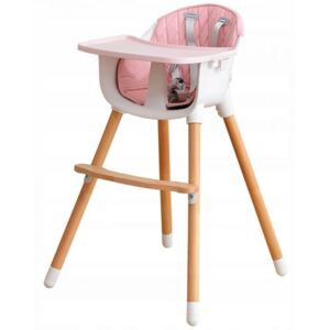 EcoToys Fa étkező szék 2in1 - rózsaszín, HC-423 PINK