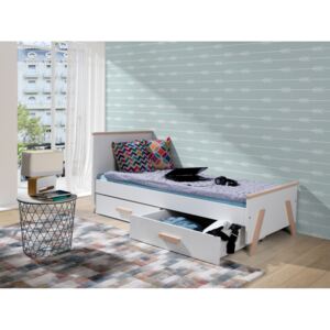 KORA laminált bútorlap gyerekágy matraccal ágyneműtartóval 180x80cm