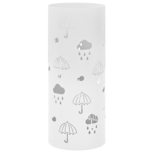 Fehér acél esernyőtartó esernyőmintával