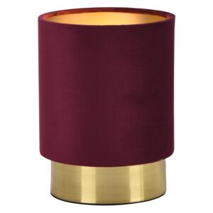 [lux.pro]® Asztali lámpa Welsum éjjeli lámpa design 20 cm x ø15 cm borvörös