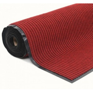 Piros, csúszásgátlós lábtörlő vinyl hátoldallal 1,2 x 5 m