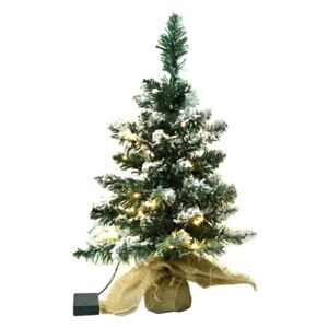 Karácsonyfa világítással, havas, 60cm, CHRISTMAS TYP 1