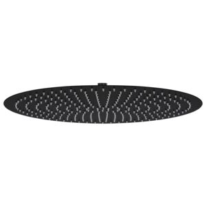 VidaXL fekete kerek rozsdamentes acél esőztető zuhanyfej 50 cm