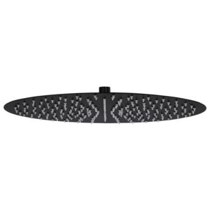 VidaXL fekete kerek rozsdamentes acél esőztető zuhanyfej 40 cm