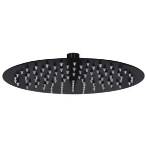 VidaXL fekete kerek rozsdamentes acél esőztető zuhanyfej 25 cm