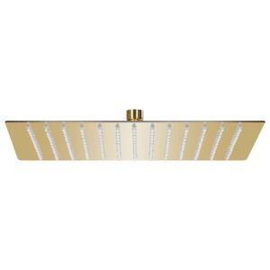 VidaXL aranyszínű négyszögletes rozsdamentes acél esőztető zuhanyfej 30x30 cm