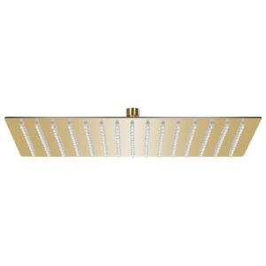 VidaXL aranyszínű négyszögletes rozsdamentes acél esőztető zuhanyfej 40x30 cm