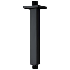 VidaXL fekete négyszögletes rozsdamentes acél zuhanytartókar 20 cm