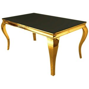 Grazia étkezőasztal arany-fekete 200x100x72 cm