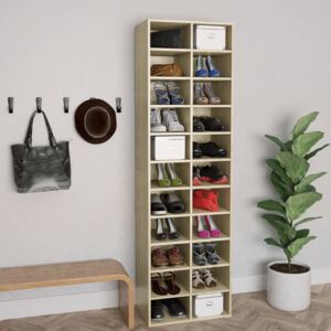 Sonoma-tölgy színű forgácslap cipősszekrény 54 x 34 x 183 cm