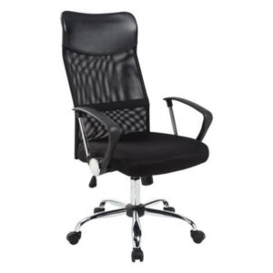 Ergonomikus irodai szék magasított háttámlával (fekete)