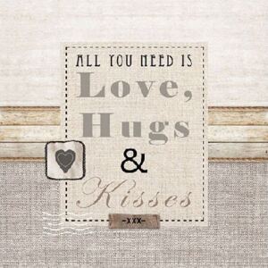 Dekupázs szalvéta - Love Hugs / Kisses