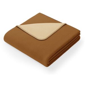 Virkkuu barna-bézs pamutkeverék takaró, 150 x 200 cm - AmeliaHome