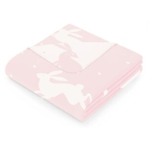Rabbit rózsaszín pamutkeverék takaró, 150 x 200 cm - AmeliaHome