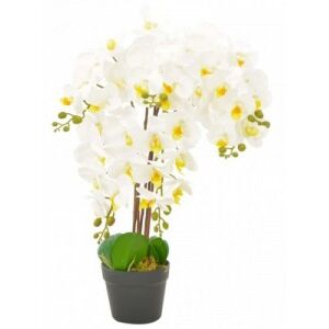 Cserepes fehér műorchidea 60 cm