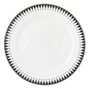 Stripes díszített szegélyű kerámia tányér, ø 22,5 cm - Miss Étoile