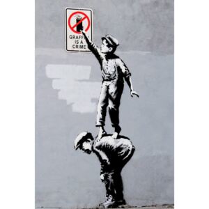 Banksy - Grafitti Is A Crime Plakát, (61 x 91,5 cm)