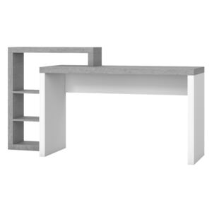 MEBLINE Íróasztal bal BOTA BT35 fehér / beton colorado