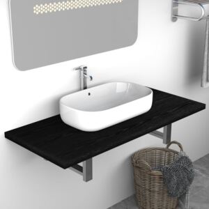 Fekete fürdőszobai bútor 90 x 40 x 16,3 cm