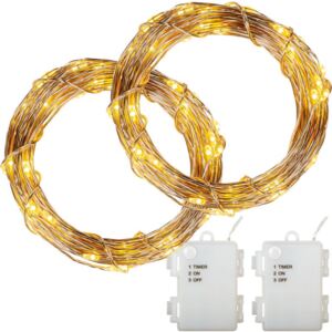 LED lánc VOLTRONIC® 2db 200x LED - meleg fehér