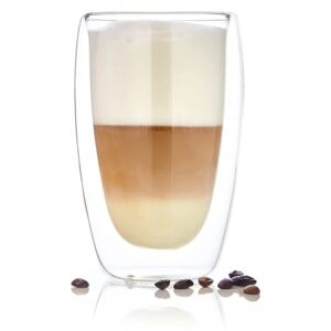Bambuswald Kávéspohár, 400 ml, termikus pohár, kézzel készített, boroszilikát üveg