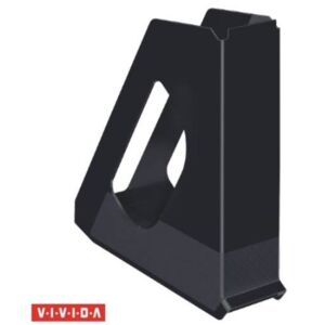 Iratpapucs, műanyag, 68 mm, ESSELTE Europost, Vivida fekete (E21440)