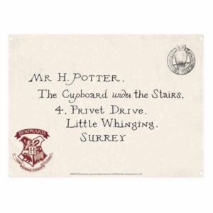 Harry Potter - Letters fémplakát, (21 x 15 cm)