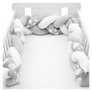 NEW BABY | New Baby Felhőcske | Védő fonott rácsvédő kiságyba New Baby Minka és Felhőcske szürke | Multicolor |