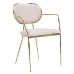 Sedia Glam rózsaszín szék vas konstrukcióval, 2 darab - Mauro Ferretti