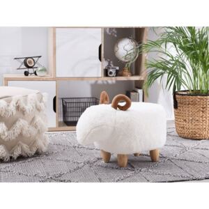 Beliani Mókás Fehér Bárány Formájú Puff LAMP