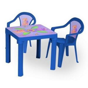 Inlea4Fun szett - kisasztal 2 székkel - Kék