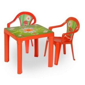 Inlea4Fun szett - kisasztal 2 székkel - Piros