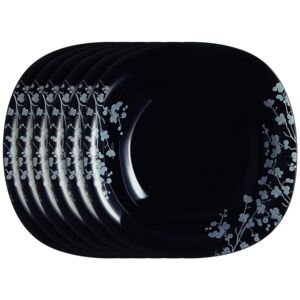 Luminarc Ombrelle mélytányér készlet, 21 cm 6 db, fekete