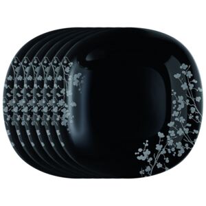 Luminarc Ombrelle desszertes tányér készlet, 19 cm, 6 db, fekete