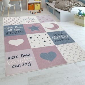 Paco Home "Szeretlek" szőnyeg, 120x160 cm - rózsaszín