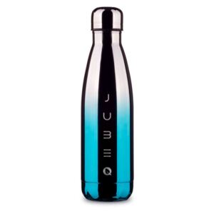 The Bottle 500ml - Bluewater SB, Tükröződő felületű Ezüst-Kék színű rozsdamentes acél hőtartó design kulacs